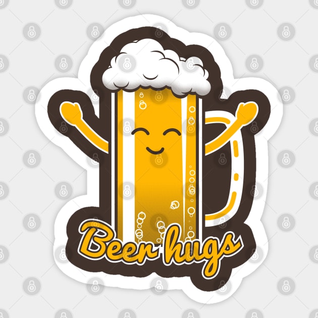 Beer Hugs Sticker by synaptyx